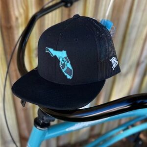 Black and Teal Branded Bills Florida Trucker Hat